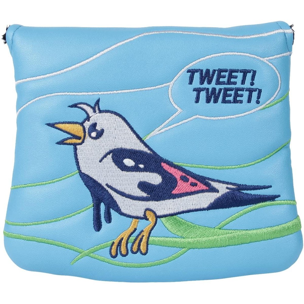 Studio Crafted Golf Tweet Tweet Birdie Square Mallet Putter Cover Magnetic Closure Golf Headcover for Mallet Putters Fits Most Brands