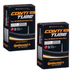 Continental Hermetic Plus Bike Tubes Tour 26-650x37-44 Inner Tubes - 42mm Presta Valve (Pack of 2 Tubes)