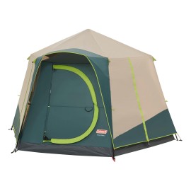 Coleman Polygon 6, Large 6-Person Tent with 360? View, 6 Man Family Tent, Sturdy Steel Pole Construction, Easy to Pitch, 100% Waterproof Camping Tent