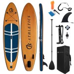 JC-ATHLETICS Inflatable Stand Up Paddle Board 10'6''X32''X6'' ISUP Package W/Premium SUP Accessories & Backpack, Non-Slip Deck,Fins, Adjustable Paddle,Standing Boat for Youth & Adult, 10.5'X32''X6''
