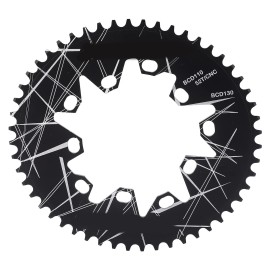 OUKENS Bicycles and Spare Parts Round Oval Chainring, 52T 110 130 BCD Alloy Bike Oval Disc CNC Cutting Narrow Wide Single Chainring for