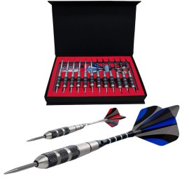 WINSDART Darts Metal Tip Set Professional Metal Darts for Dartboard Steel Tip Darts with Nonslip Iron Barrel Aluminum Dart Shafts,Extra Flights,Dart Sharpener,Gift Box