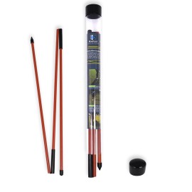 CAITON Golf Alignment Sticks 2 Sets - 48inch Alignment Practice Rods, Foldable for Easy Portability, Golf Training Aids to Improve Golf Swing, Putting Posture, with Storage Tube (Three-Stage Orange)