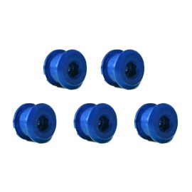 cdar 5Pcs Bike Metal Metal Chainring Bolts Single Chainwheel Blue 02