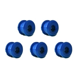 cdar 5Pcs Bike Metal Metal Chainring Bolts Single Chainwheel Blue 02