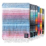 Benevolence LA Authentic Handwoven Mexican Blanket, Yoga Blanket - Perfect Outdoor Picnic Blanket, Camping Blanket, Equestrian Saddle Blanket, Serape Blanket 50x70 inches - Dusk, Pack of 1