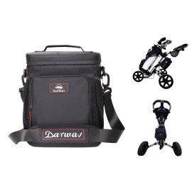 Darwav Golf Cooler, 12-Can Insulated Soft Cooler Bag, Fits on Golf Push Cart (Black)