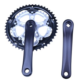 FOMAS Steel Chainwheel and Crankset,Road Bike Crankset,Square Taper crankset,Fits to 8 Speed Or Less Freewheel and Cassette,38/48T Bicycle Crankset,170mm Crank Arm, Suitable for 9/16