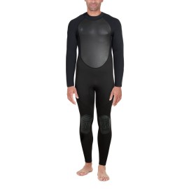 Body Glove Men's Wetsuit - UPF 50+ 3/2 MM Neoprene Back Zip Fullsuit (S-XXL), Size Large, Black