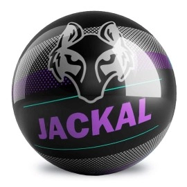 On The Ball Bowling Motiv Jackal Pixel Spare Bowling Ball - Black/Purple 12lbs