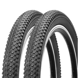 2-Pack Mountain Bike Tires: MOHEGIA 20x2.125 Inch MTB Folding Replacement Bicycle Tires Pair