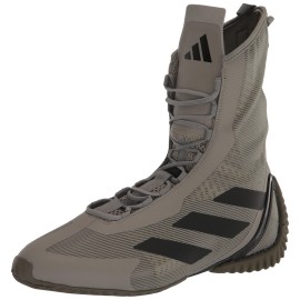 adidas Unisex Speedex Ultra Boxing Shoe, Silver Pebble/Black/Olive Strata, 10 US Men
