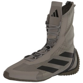 adidas Unisex Speedex Ultra Boxing Shoe, Silver Pebble/Black/Olive Strata, 9 US Men