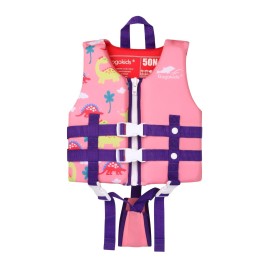 Gogokids Kids Swim Vest Life Jackets for Kids - Toddler Swim Vest Toddler Floaties Floation Swimsuit Swimwear Pink, L