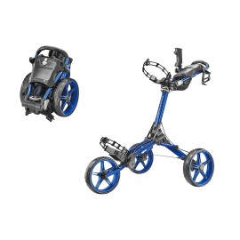 Caddytek CaddyLite Compact Semi-Auto Folding and Unfolding Golf Push Cart, Blue