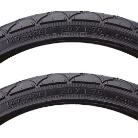 Sunlite Freestyle PC Entry Level Durable BMX Dirt Road Tire Pair 16 x 1.75, Black