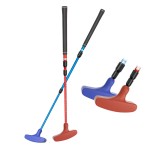 ToVii Golf Putter, 2 Pack Mini Golf Putter Kids Golf Putter for Men Women Two-Way Right or Left Handed Mini Golf Clubs Junior Golf Putter with Adjustable Aluminum Alloy Shaft - Blue & Red
