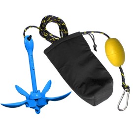 AKoleyer Marine Kayak Anchor Accessories Kits 1.5kg/3.5 lbs Portable Buoy Kit Canoe Raft Boat Sailboat Fishing with Rope Complete