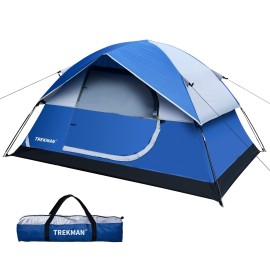 TREKMAN 2 Person Tents for Camping 6.9x4.9x3.9 FT, Dome Tent with Removable Rain Fly, Easy Set Up for Backpacking Hiking Traveling Outdoor