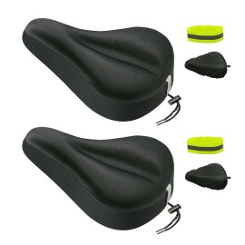 Geronmine Gel Bike Seat Cover Padded Bicycle Saddle Covers for Women & Men, Most Comfortable Exercise Bike Seat Cushion Cover, Soft for Spin Indoor Outdoor Cycling Class Mountain Stationary Bikes