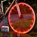 DAWAY A01 Led Bicycle Tire Lights - Bright Waterproof Bike Wheel Decoration (1 Pcs, Red), Safety Bike Spoke Lights, Cool Bike Decoration Accessories for Child, Girls, Women, Mom, Sister, Aunts