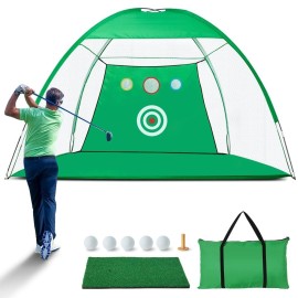 10X7ft Wafor Golf Practice Hitting Net,Indoor/Outdoor Driving Range Net,Accommodate All Clubs,Improve Your Game,Convenient Storage,Compact and Light