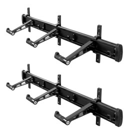 CyclingDeal 6 Bike Wall Mount Rack - Adjustable Indoor & Outdoor Storage Vertical Cycling Hook Hanger Organiser - Safe & Secure for Mountain, Road Bicycles - Store Your Bikes in Garage or Home
