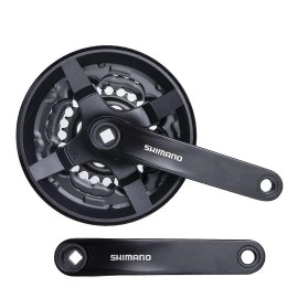 MEGHNA Shimano Tourney Bicycle Crankset FC-TY301 42-34-24 Teeth for 3x6/7/8 Speed 170mm Crank for Mountain Bike Gears Square Gears