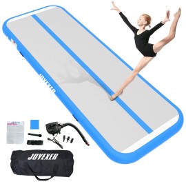 JOYEXER Inflatable Air Gymnastics Mat -10ft x3.3ft x4in Air Track Tumbling Training Mat with Carry Bag Electric Pump For Home, Outdoor, Gym, Cheerleading, Yoga, Water Exercise