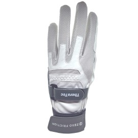 Zero Friction Men? Compression Fit Theratec Golf Glove, Wrist Wrap, Right Hand, White