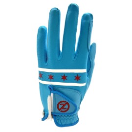 Zero Friction Ladies Compression-Fit Cabretta Leather Chicago Golf Glove, Left Hand, Turquoise (GL78002)