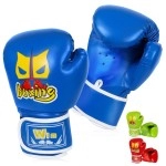 SIFENYU Kids Boxing Gloves,Sparring Gloves for Youth and Toddler Children Youth Punching,Red Blue Green (Blue)