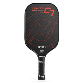 A11N Zenith C7-16mm Pickleball Paddle, T700 Carbon Fiber Thermoformed with Foam Injected Walls, USA Pickleball Approved, Elongated Shape, Red