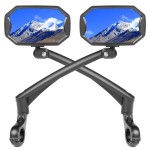 BriskMore Bar End Bike Mirrors for Mountain Bikes, High-Definition Convex Glass Lens for E-Bike Handlebars, Scratch Resistant, Safe Rearview 1 Pair Bicycle Mirror(Right And Left Side)