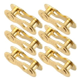 X AUTOHAUX 6 Pair 11 Speed Gold Tone Chain Master Link Joint Clips Connectors Bicycle Missing Link Reusable Speed Chain for Bike MTB Repair Parts