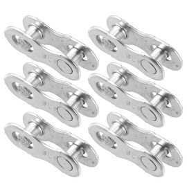X AUTOHAUX 6 Pair 12 Speed Silver Tone Chain Master Link Joint Clips Connectors Bicycle Missing Link Reusable Speed Chain for Bike MTB Repair Parts