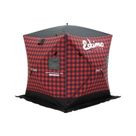 Eskimo QuickFish3i Limited Edition, Pop-Up Portable Shelter, Insulated, Plaid, Three Person, 41445