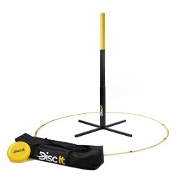 Disc It Indoor & Outdoor Team Game - Original Flying Disc Toss Sport - Fun for Events & Gatherings - Play at The Beach, Backyard, Park, Tailgates - Quick Easy 3 Minute Setup - for All Ages