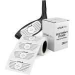 UTILE Golf Club Labels for Standard Wood?-?(250 Labels Pack)?Golf Impact Tape for Golf Clubs, No Weight Added Golf Impact Sticker, for Easy to Apply Golf Face Tape Recorders