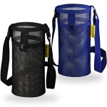 MZTUE 2-Pcs Water Bottle Holder with Strap, Premium Quality Water Bottle Carrier with Strap Easy Clean, Light Water Bottle Carrier Bag, Water Bottle Holder with Pocket for Hiking, Walking, etc.