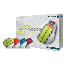 TaylorMade Golf Tour Response Stripe Ball Multi Pack Dozen