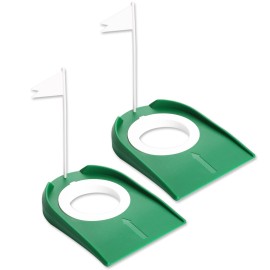 2 Pack Golf Putting Cup Indoor with Flag Golf Putting Practice Training Aids, Indoor Golf Putting Hole