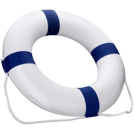 Lifebuoy 52 cm / 20 inch Diameter Swimming Foam Ring Buoy Swimming Pool Safety Lifebuoy (Blue)