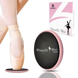 Ballet Pirouette Disc for Dancers - Portable Turn Disc for Dancing on Releve, Gymnastics and Ice Skaters - for Better Pirouette Technique, Releve, Turns and Dance Spinning (Pink with box)