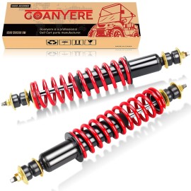 GOANYERE Golf Cart Front/Rear Coil Over Heavy Duty Shock Fits EZGO TXT 1994-up Gas and Electric Models,Shock Absorber Set, OEM# 70928-G01 76418-G01, 2- Pack(Not fit 18 inches)