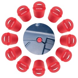 AMURS 12Pcs Kayak Scupper Plug Kit Scupper Plugs Drain Holes Stopper with Silicone Handle Universal Kayak Plugs for Sit On Top of Kayak Canoe Boat(Red)