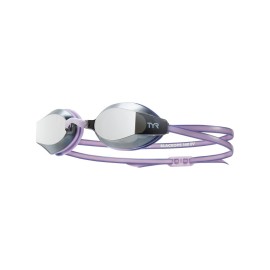 TYR Blackops 140 EV Racing Mirrored Swim Goggles Junior Fit, Silver/purple, one size