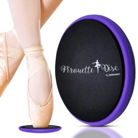 Ballet Pirouette Disc for Dancers - Portable Turn Disc for Dancing on Releve, Gymnastics and Ice Skaters - for Better Pirouette Technique, Releve, Turns and Dance Spinning (Purple)