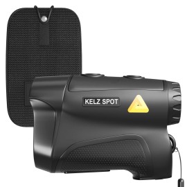 Kelz Spot Golf Rangefinder with Slope - 800 Yards Golf Laser Rangefinder + Adjustable Slope Golf Distance Rangefinder - 6X Magnification, 5 Viewing Modes & Continuous Scan Range Finder Golf w/Battery