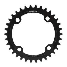 Akozon 34 Tooth Chainring, Bike Chainring, 32/34/36/38T BCD 104 Mountain Steel Single Crank bcd Chain Chain Ring Repair Parts (Black 34T) Speed Suitable for Road